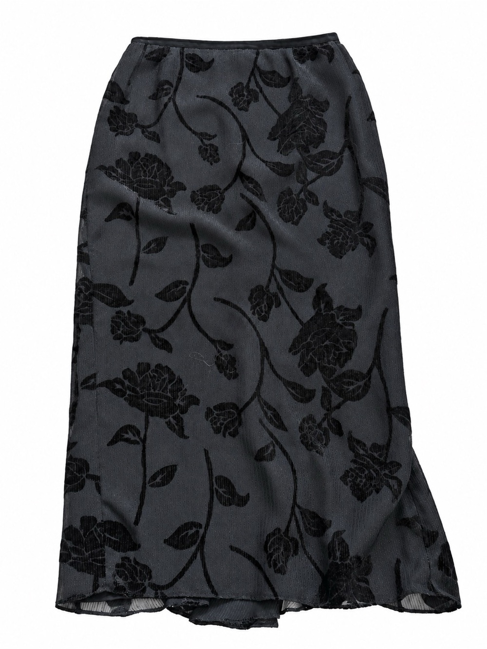 Vintage Liz Claiborne Night floral shimmer midi skirt 12